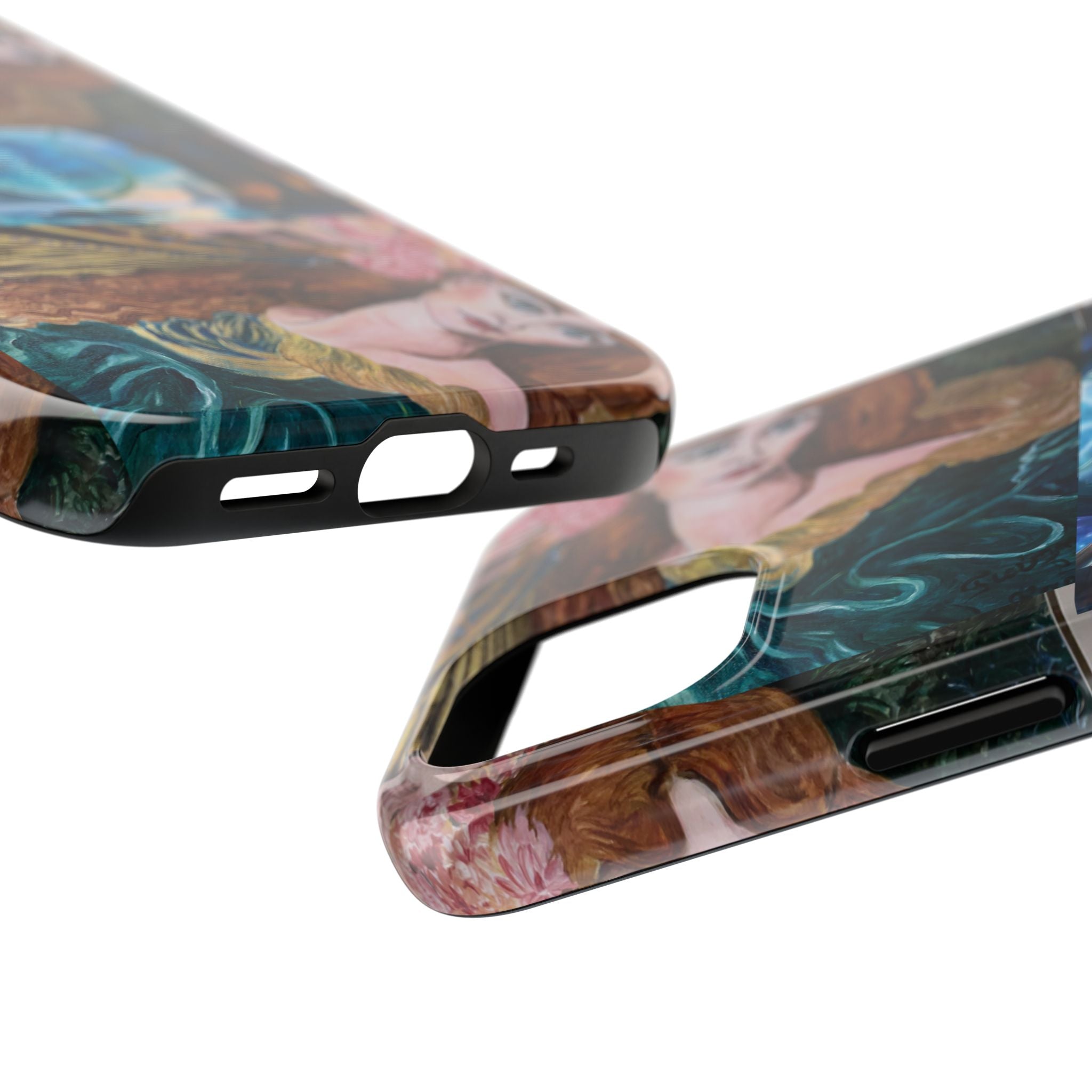 Ancient Greek Goddess of Music, daughter of Zeus, Mistress of Apollo,  Astral Gate, Time Traveller hard phone-case, Angelic Woman Art.