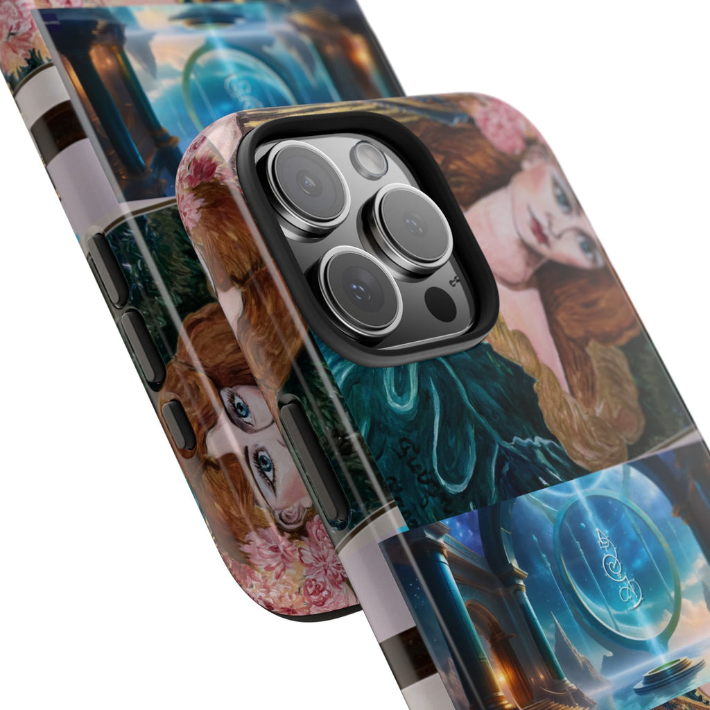 Ancient Greek Goddess of Music, daughter of Zeus, Mistress of Apollo,  Astral Gate, Time Traveller hard phone-case, Angelic Woman Art.