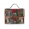 Vintage Leather Manor Photo Collage Waterproof Canvas Bag by Effrosyni