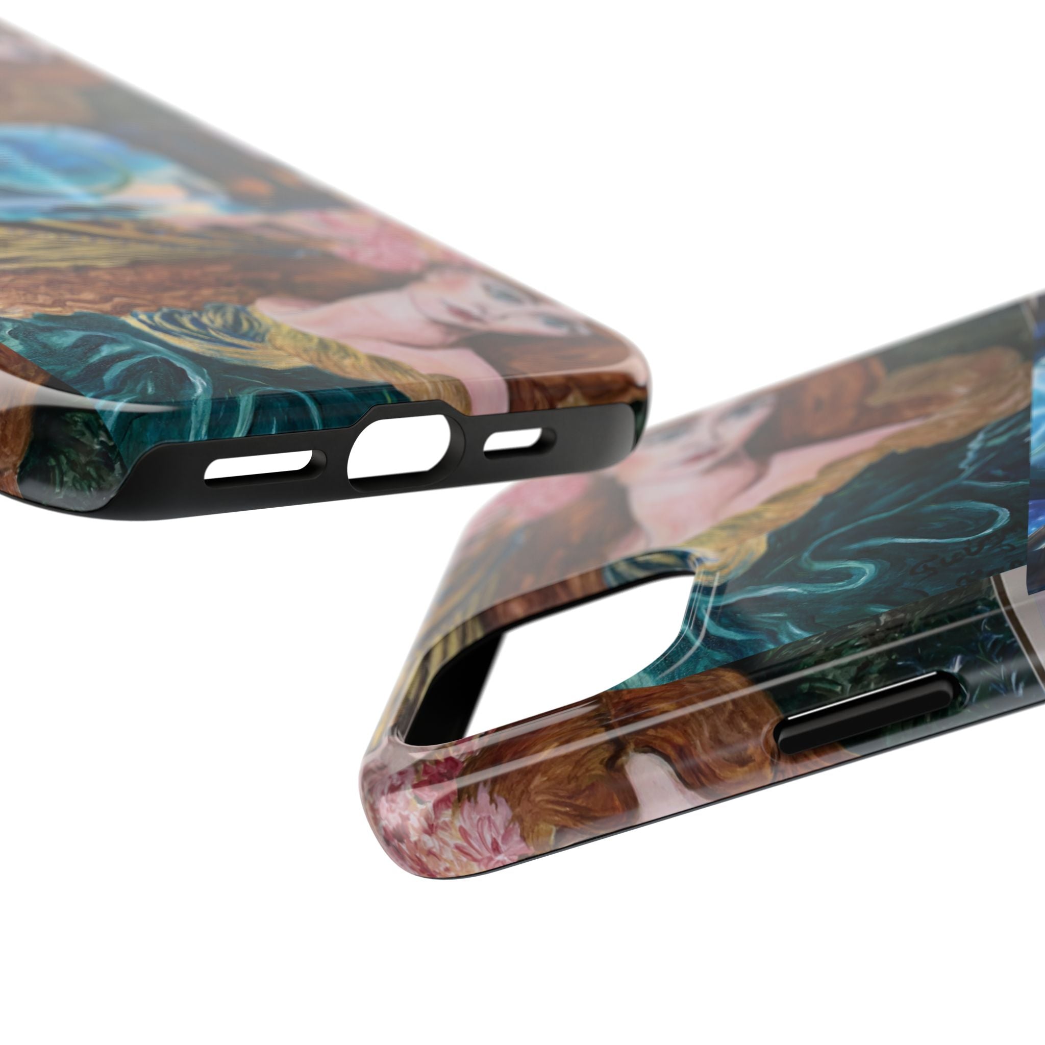Ancient Greek Goddess of Music, daughter of Zeus, Mistress of Apollo,  Astral Gate, Time Traveller hard phone-case, Angelic Woman Art.