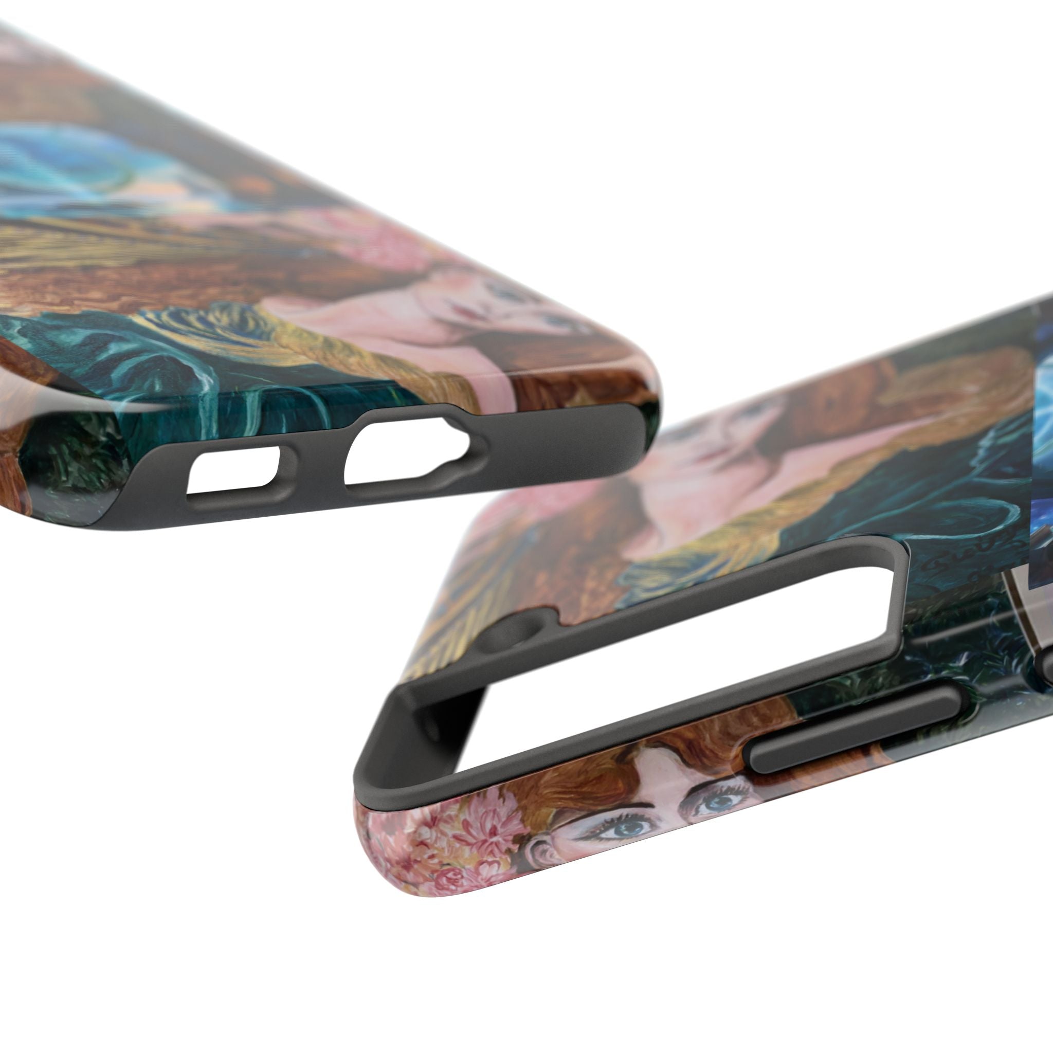 Ancient Greek Goddess of Music, daughter of Zeus, Mistress of Apollo,  Astral Gate, Time Traveller hard phone-case, Angelic Woman Art.