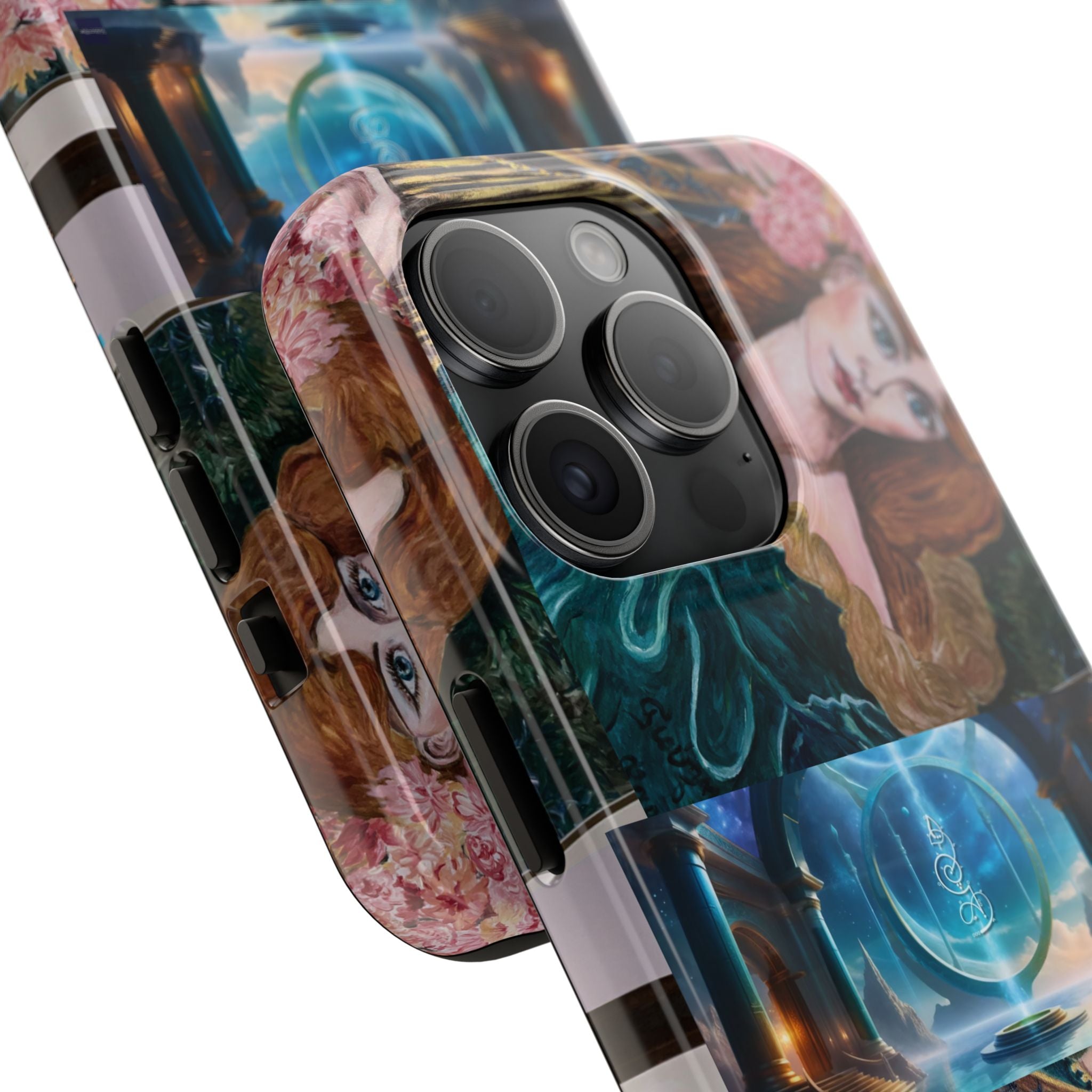 Ancient Greek Goddess of Music, daughter of Zeus, Mistress of Apollo,  Astral Gate, Time Traveller hard phone-case, Angelic Woman Art.