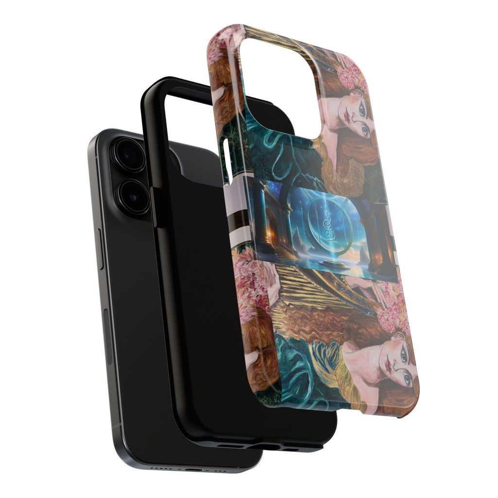 Ancient Greek Goddess of Music, daughter of Zeus, Mistress of Apollo,  Astral Gate, Time Traveller hard phone-case, Angelic Woman Art.