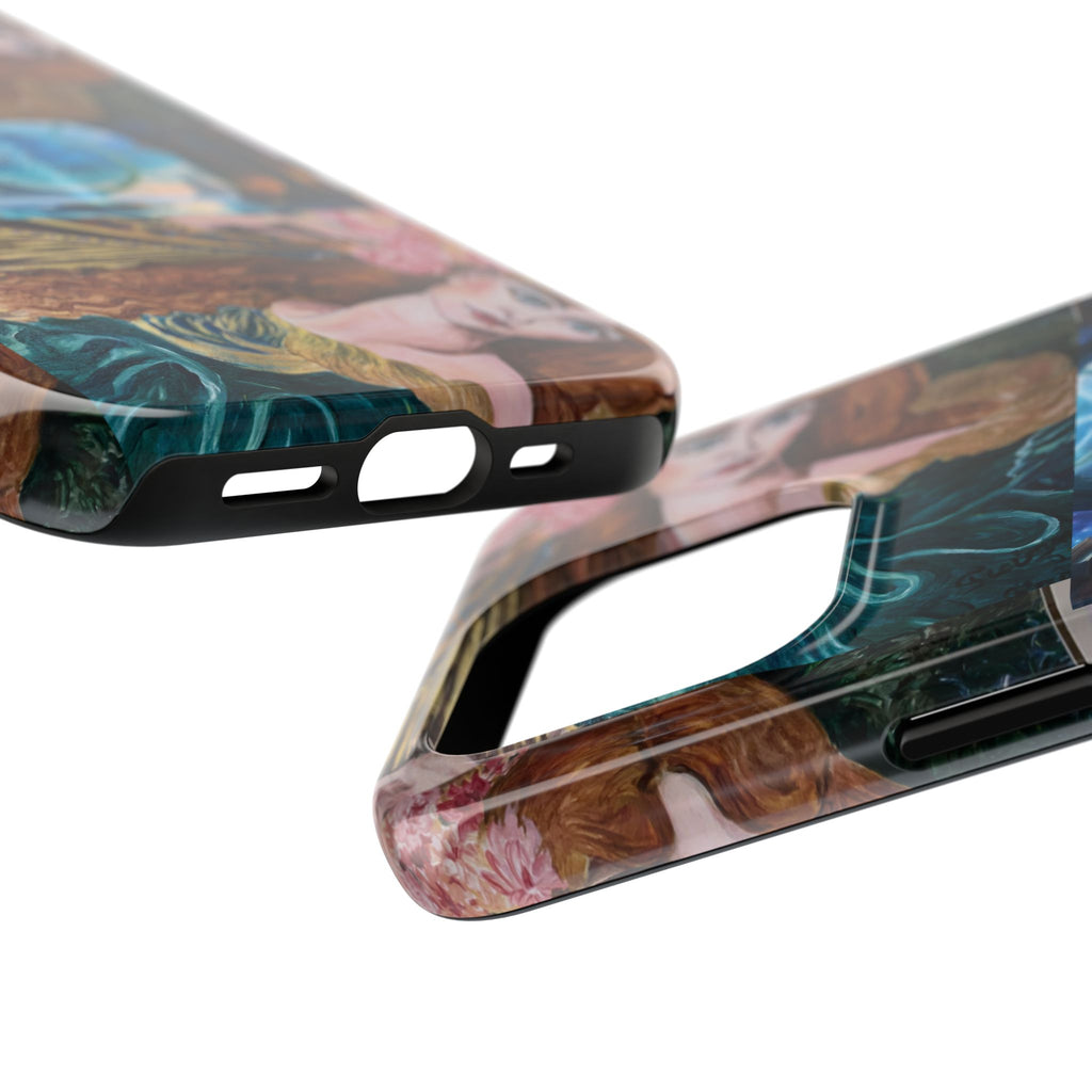 Ancient Greek Goddess of Music, daughter of Zeus, Mistress of Apollo,  Astral Gate, Time Traveller hard phone-case, Angelic Woman Art.