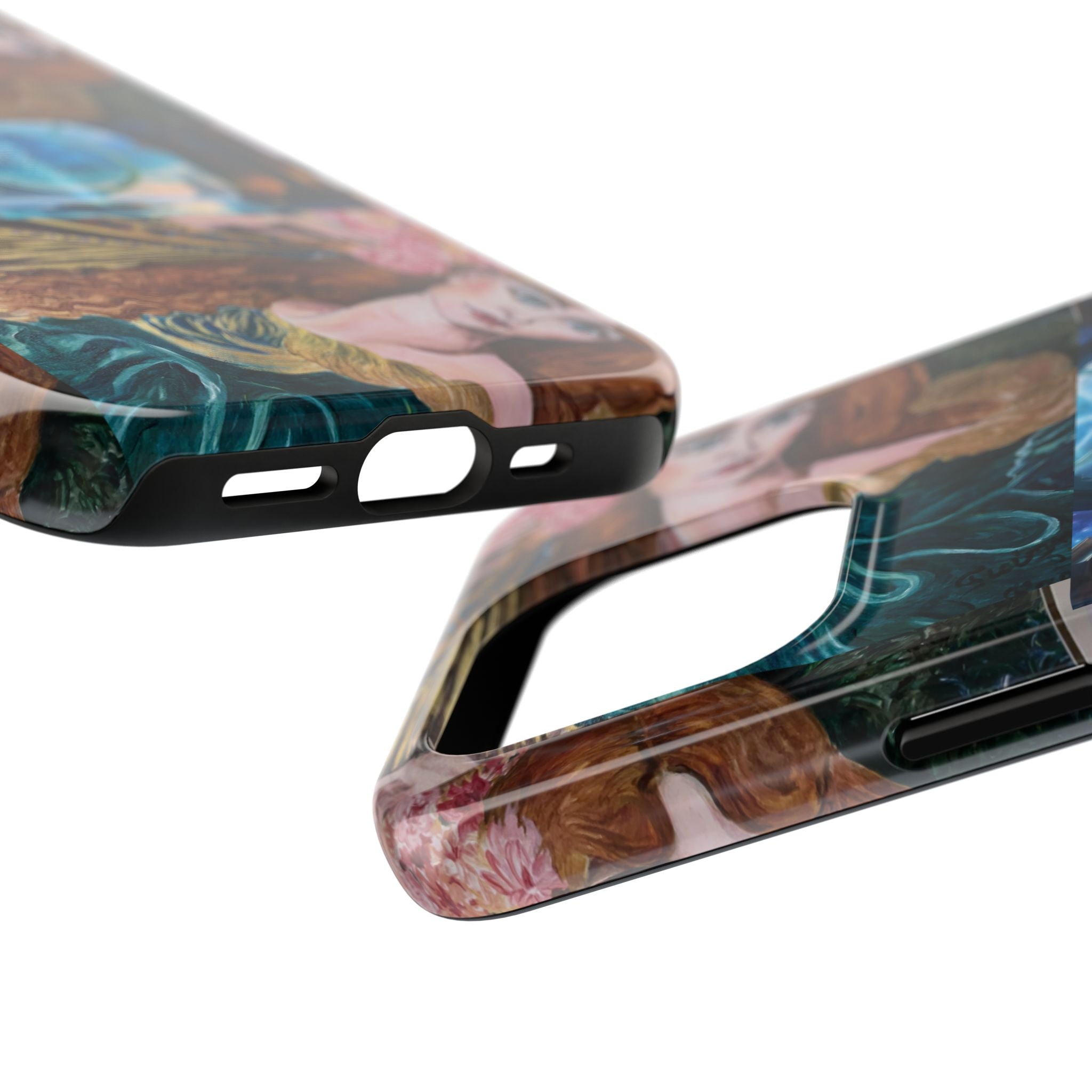 Ancient Greek Goddess of Music, daughter of Zeus, Mistress of Apollo,  Astral Gate, Time Traveller hard phone-case, Angelic Woman Art.