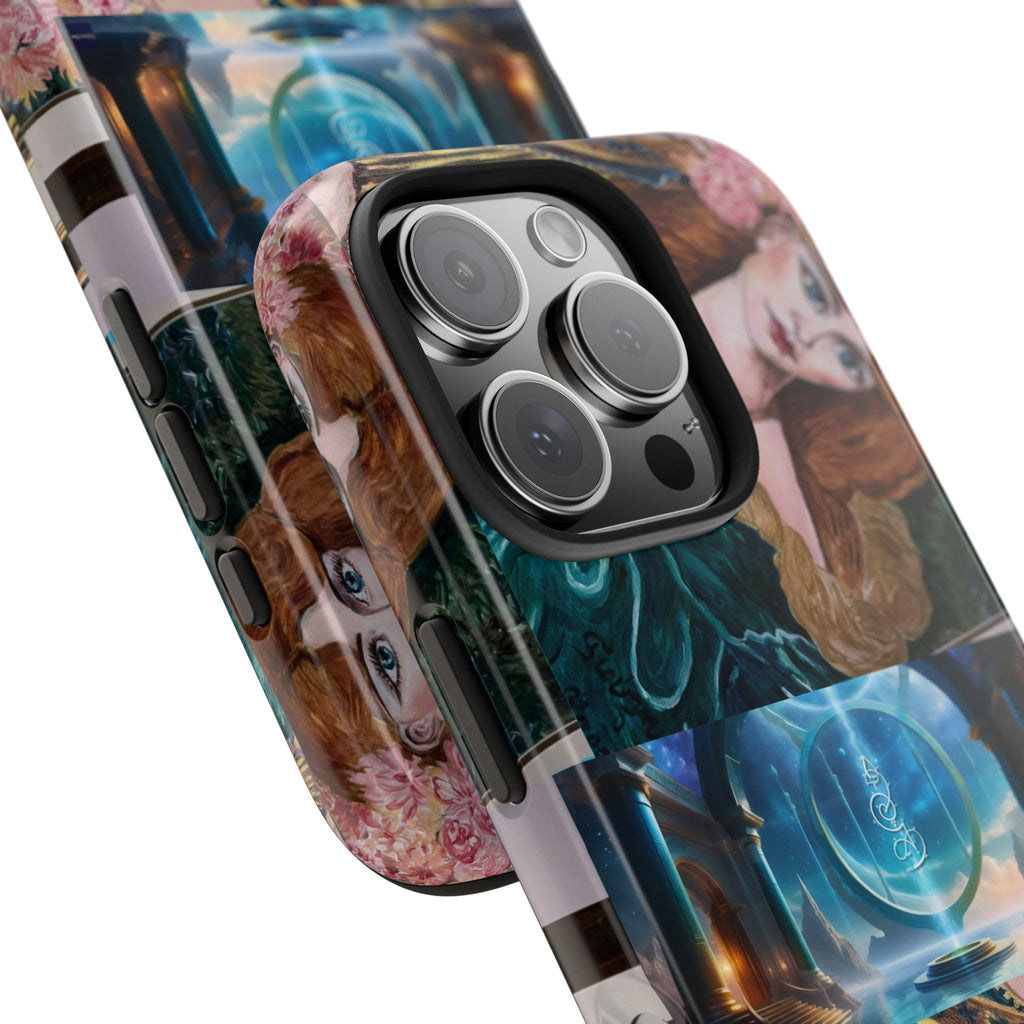 Ancient Greek Goddess of Music, daughter of Zeus, Mistress of Apollo,  Astral Gate, Time Traveller hard phone-case, Angelic Woman Art.