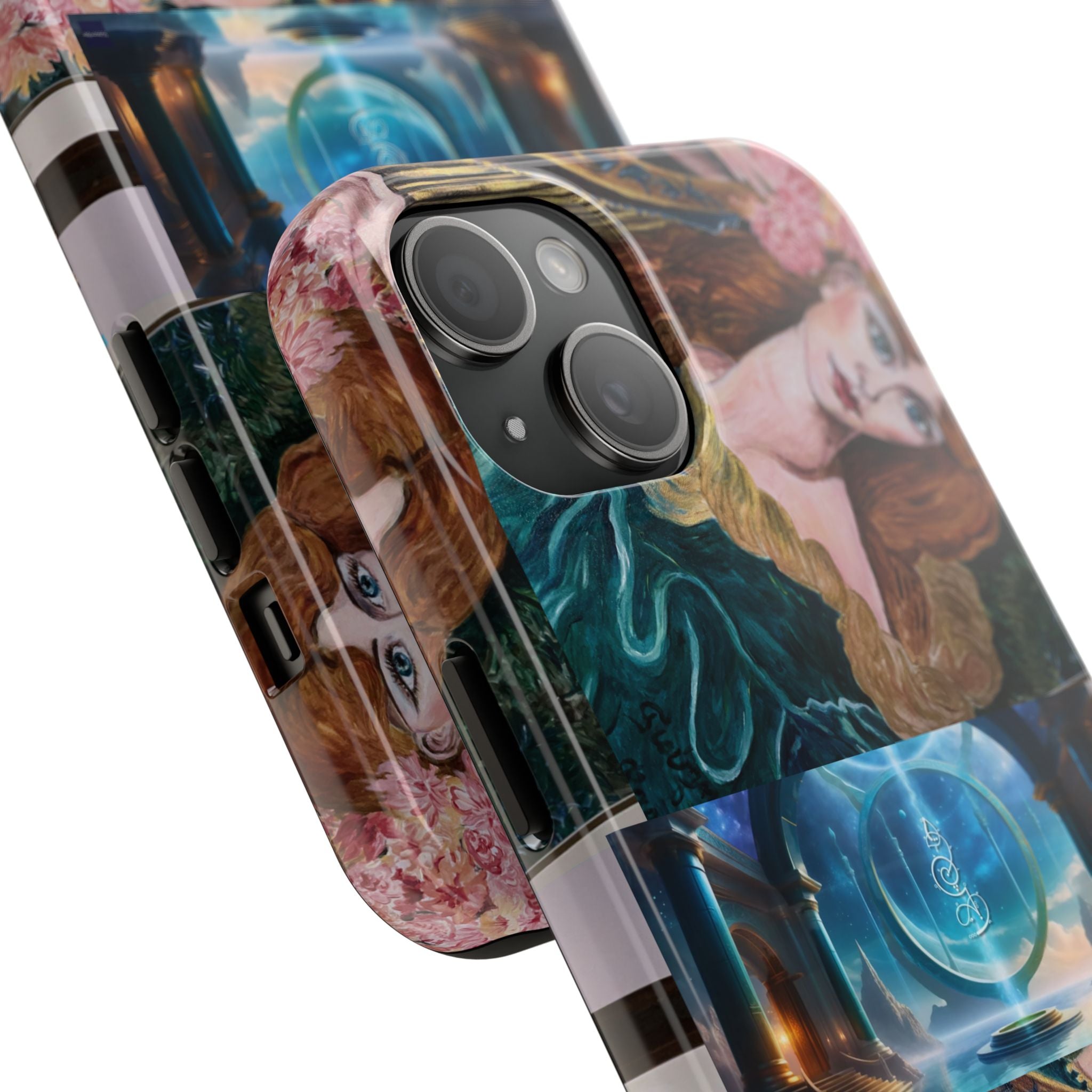 Ancient Greek Goddess of Music, daughter of Zeus, Mistress of Apollo,  Astral Gate, Time Traveller hard phone-case, Angelic Woman Art.