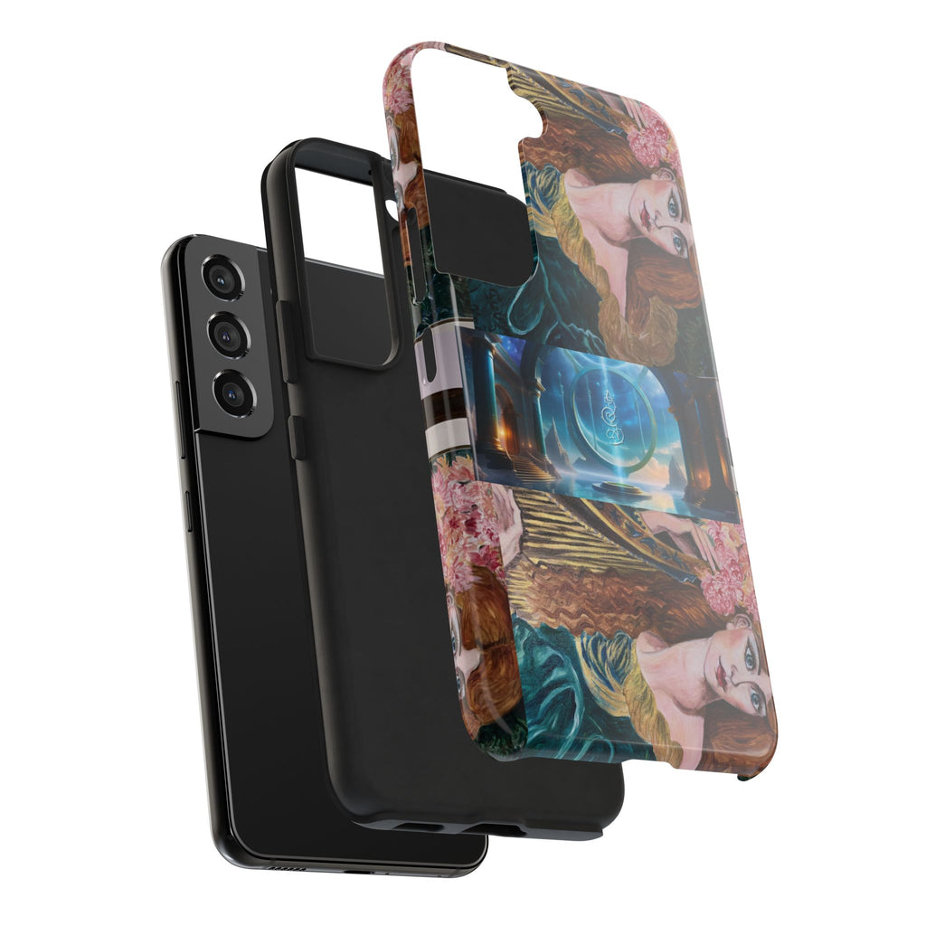 Ancient Greek Goddess of Music, daughter of Zeus, Mistress of Apollo,  Astral Gate, Time Traveller hard phone-case, Angelic Woman Art.