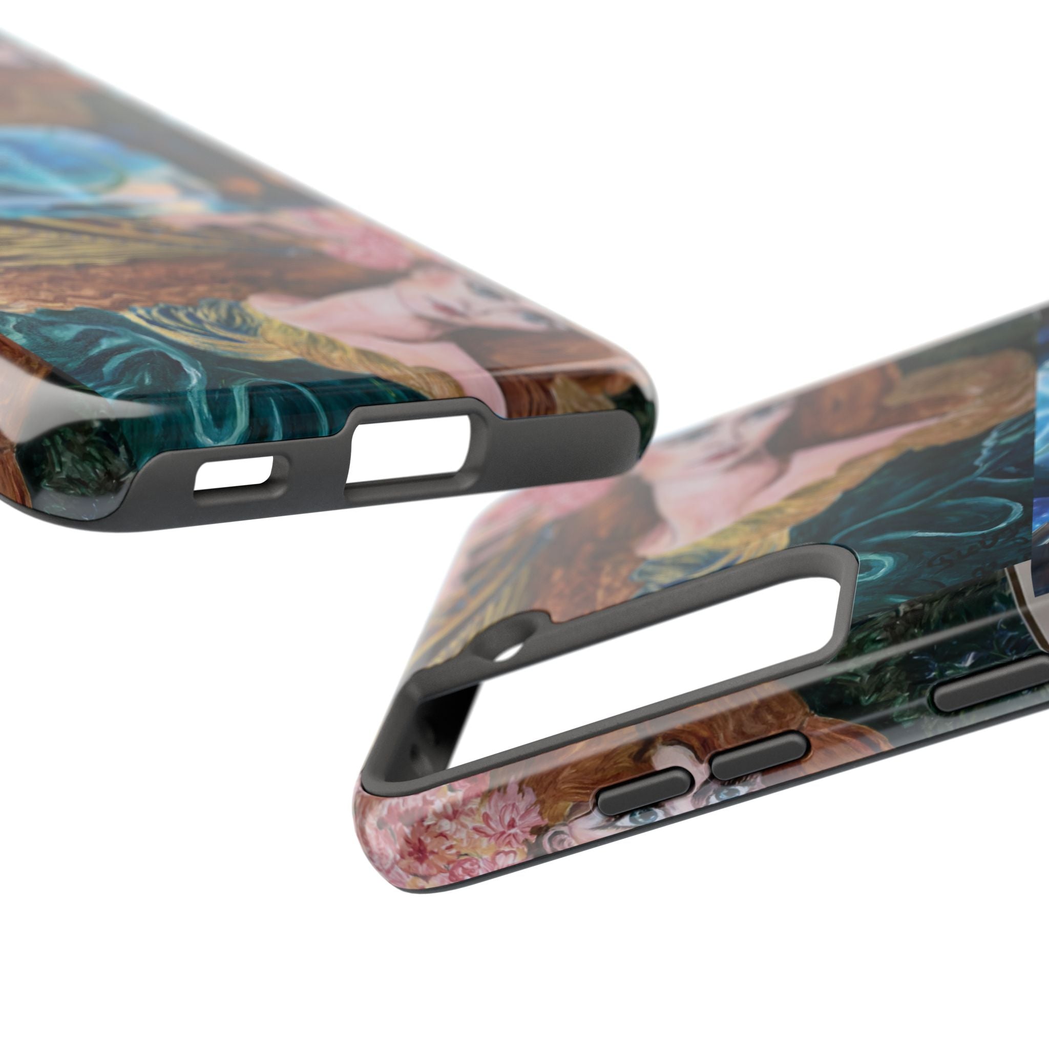 Ancient Greek Goddess of Music, daughter of Zeus, Mistress of Apollo,  Astral Gate, Time Traveller hard phone-case, Angelic Woman Art.