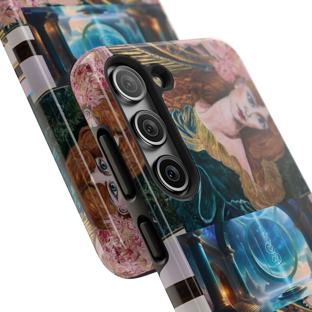 Ancient Greek Goddess of Music, daughter of Zeus, Mistress of Apollo,  Astral Gate, Time Traveller hard phone-case, Angelic Woman Art.