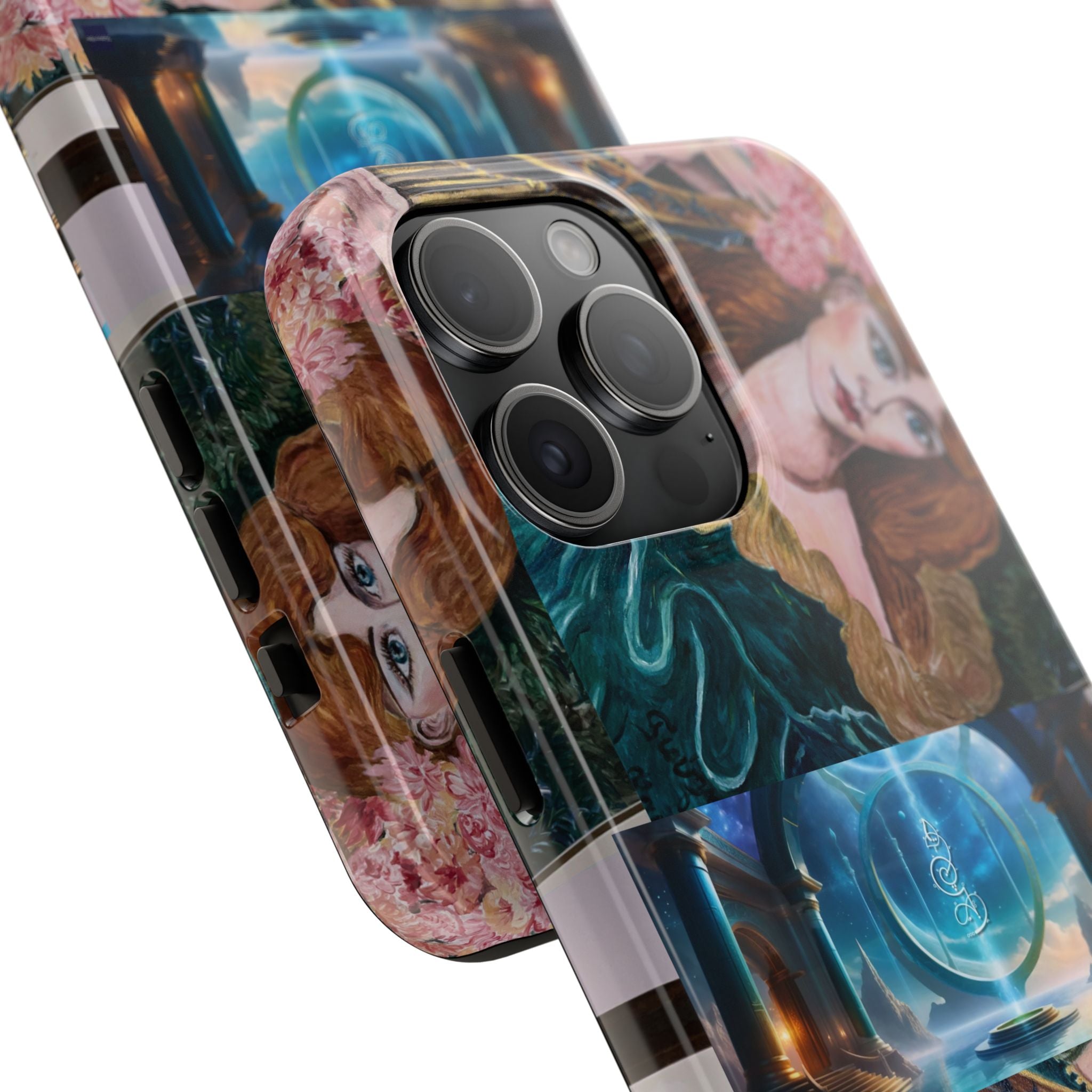 Ancient Greek Goddess of Music, daughter of Zeus, Mistress of Apollo,  Astral Gate, Time Traveller hard phone-case, Angelic Woman Art.